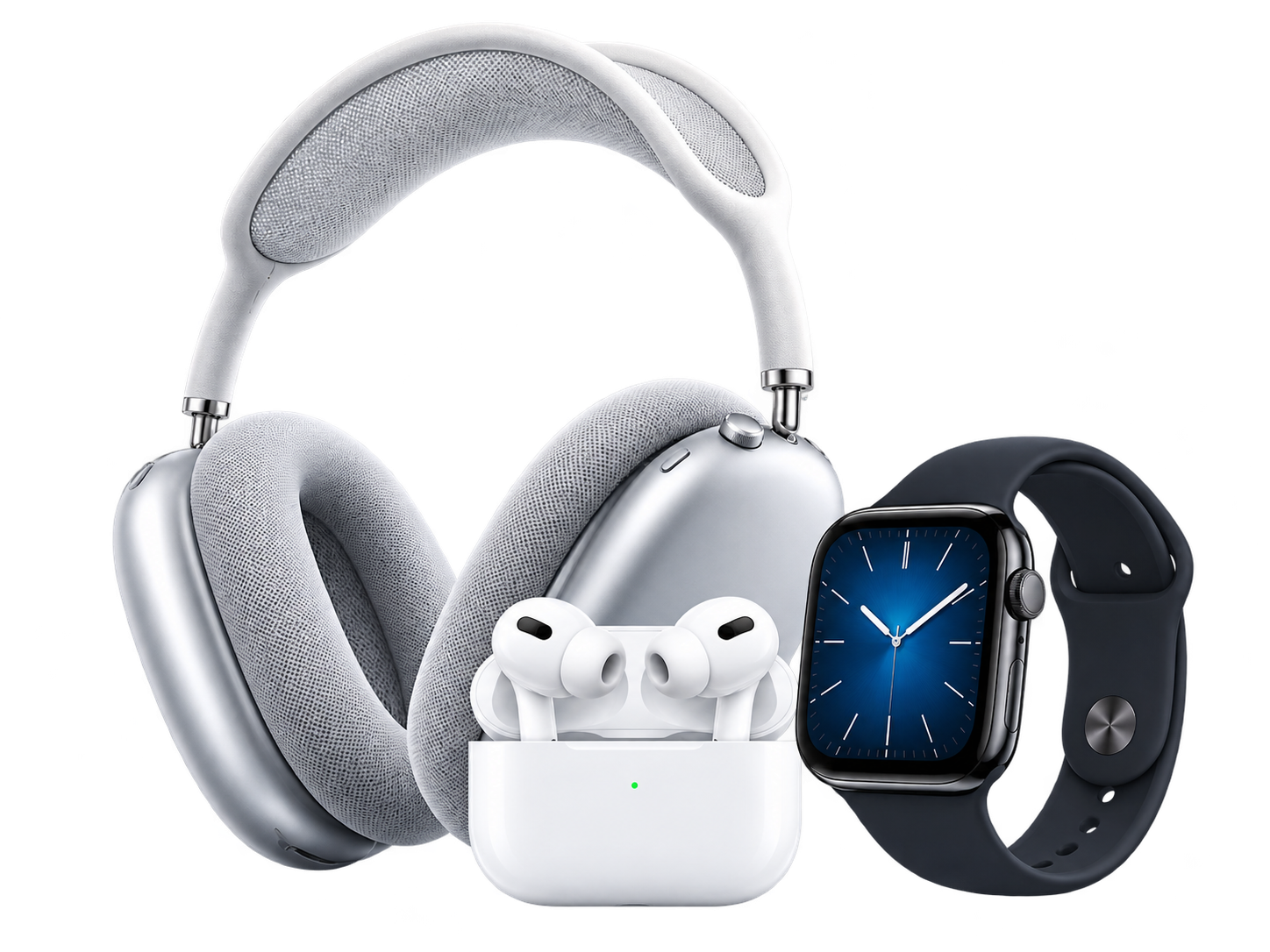 Earbuds and smartwatch