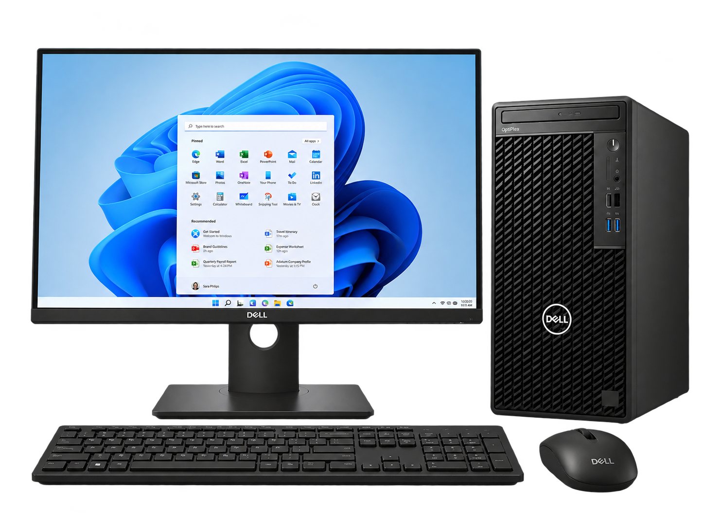 Desktop computer and monitor